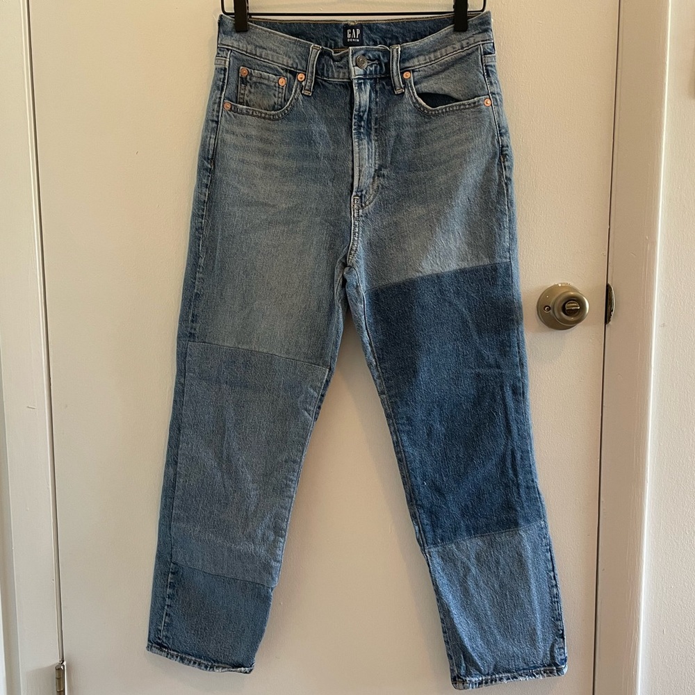 90’s gap jeans with patches